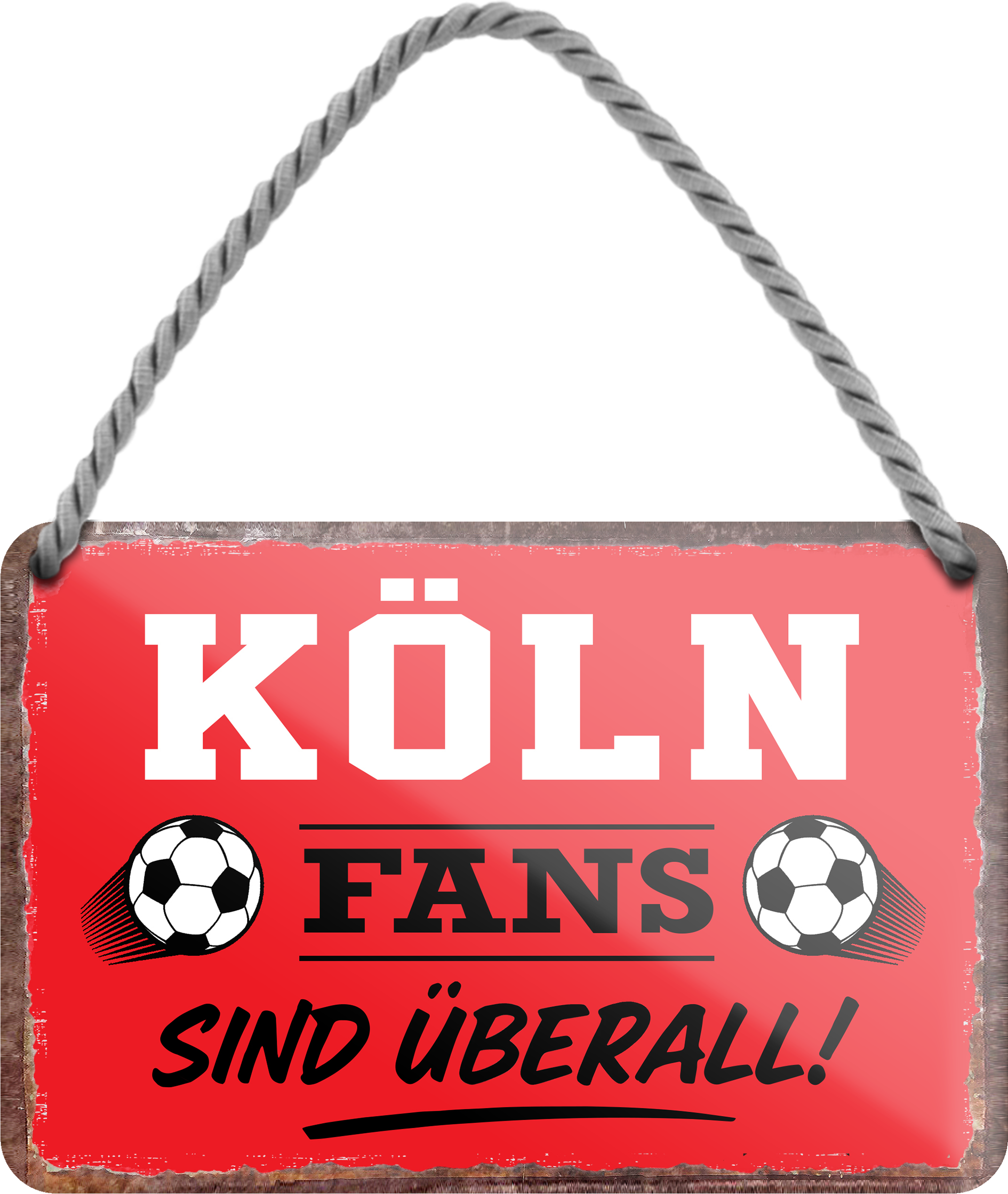 4252024255607		 ''Köln Fans sind überall!''
Schilderstore24 Blechschilder sind perfekt als Geschenk zu Weihnachten, Geburtstage, Feiern, Partys, Grillabende, Namenstag, Feiertag, Mädelsabend, Hochzeit. Jederzeit stilvoll im Wohnzimmer, Partykeller, Garage, Praxis, Büro, Café, Hauseingang Fußball Mannschaft Verein Bolzen Ball sport liga kicken stadion freizeit