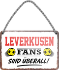 4252024255621		 ''Leverkusen Fans sind überall!''
Schilderstore24 Blechschilder sind perfekt als Geschenk zu Weihnachten, Geburtstage, Feiern, Partys, Grillabende, Namenstag, Feiertag, Mädelsabend, Hochzeit. Jederzeit stilvoll im Wohnzimmer, Partykeller, Garage, Praxis, Büro, Café, Hauseingang Fußball Mannschaft Verein Bolzen Ball sport liga kicken stadion freizeit