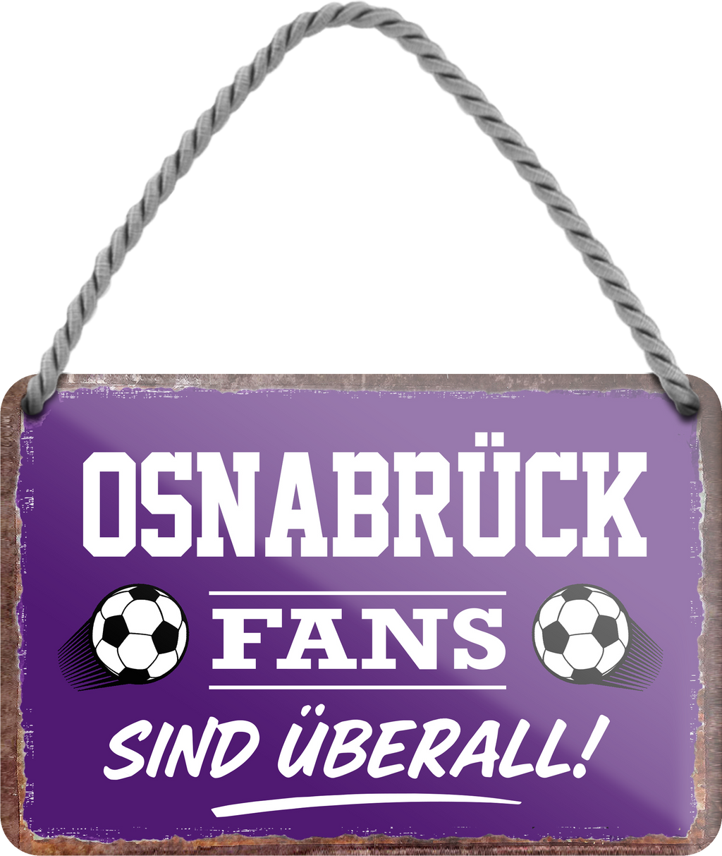 4252024255690		 ''Osnabrück Fans sind überall!''
Schilderstore24 Blechschilder sind perfekt als Geschenk zu Weihnachten, Geburtstage, Feiern, Partys, Grillabende, Namenstag, Feiertag, Mädelsabend, Hochzeit. Jederzeit stilvoll im Wohnzimmer, Partykeller, Garage, Praxis, Büro, Café, Hauseingang Fußball Mannschaft Verein Bolzen Ball sport liga kicken stadion freizeit