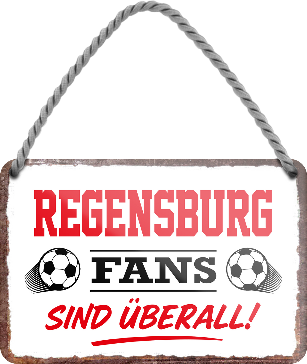 4252024255706		 ''Regensburg Fans sind überall!''
Schilderstore24 Blechschilder sind perfekt als Geschenk zu Weihnachten, Geburtstage, Feiern, Partys, Grillabende, Namenstag, Feiertag, Mädelsabend, Hochzeit. Jederzeit stilvoll im Wohnzimmer, Partykeller, Garage, Praxis, Büro, Café, Hauseingang Fußball Mannschaft Verein Bolzen Ball sport liga kicken stadion freizeit