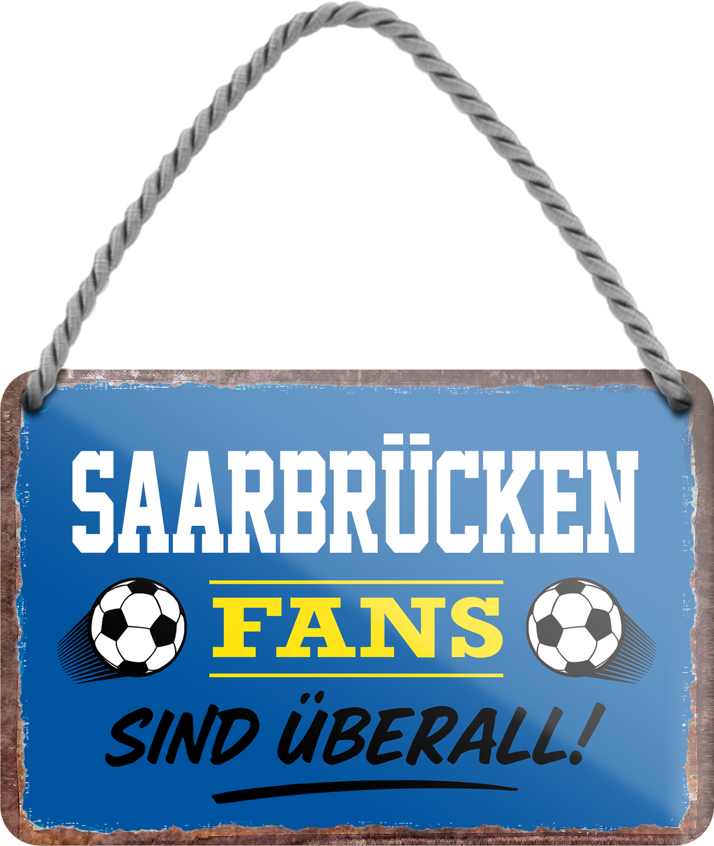 4252024255720		 ''Saarbrücken Fans sind überall!''
Schilderstore24 Blechschilder sind perfekt als Geschenk zu Weihnachten, Geburtstage, Feiern, Partys, Grillabende, Namenstag, Feiertag, Mädelsabend, Hochzeit. Jederzeit stilvoll im Wohnzimmer, Partykeller, Garage, Praxis, Büro, Café, Hauseingang Fußball Mannschaft Verein Bolzen Ball sport liga kicken stadion freizeit