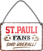 4252024255768		 ''St. Pauli Fans sind überall!''
Schilderstore24 Blechschilder sind perfekt als Geschenk zu Weihnachten, Geburtstage, Feiern, Partys, Grillabende, Namenstag, Feiertag, Mädelsabend, Hochzeit. Jederzeit stilvoll im Wohnzimmer, Partykeller, Garage, Praxis, Büro, Café, Hauseingang Fußball Mannschaft Verein Bolzen Ball sport liga kicken stadion freizeit
