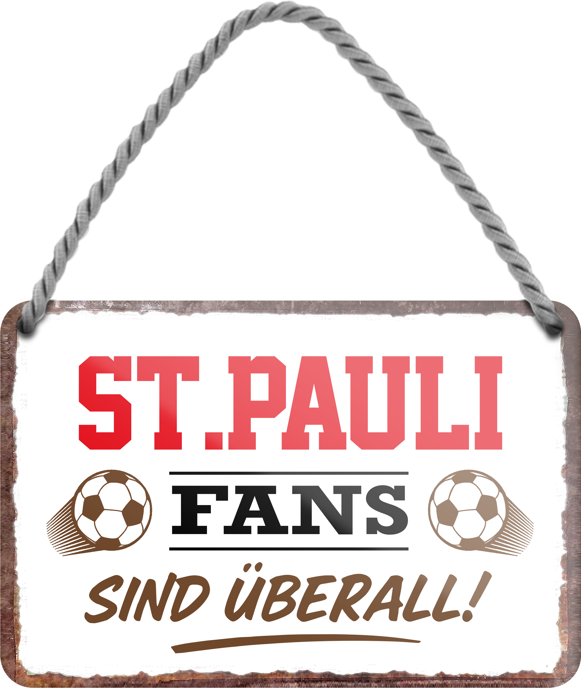 4252024255768		 ''St. Pauli Fans sind überall!''
Schilderstore24 Blechschilder sind perfekt als Geschenk zu Weihnachten, Geburtstage, Feiern, Partys, Grillabende, Namenstag, Feiertag, Mädelsabend, Hochzeit. Jederzeit stilvoll im Wohnzimmer, Partykeller, Garage, Praxis, Büro, Café, Hauseingang Fußball Mannschaft Verein Bolzen Ball sport liga kicken stadion freizeit