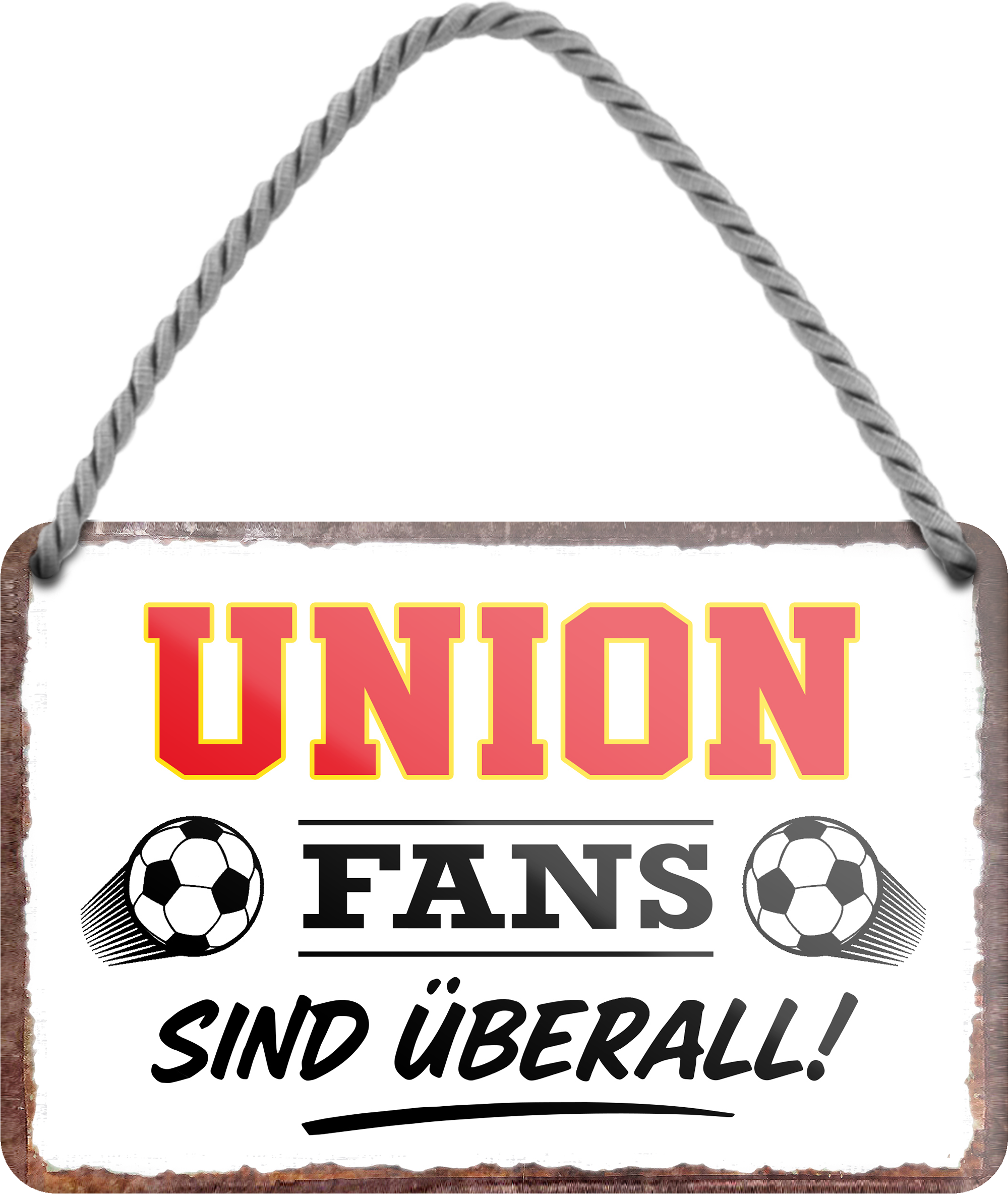 4252024255782		 ''Union Fans sind überall!''
Schilderstore24 Blechschilder sind perfekt als Geschenk zu Weihnachten, Geburtstage, Feiern, Partys, Grillabende, Namenstag, Feiertag, Mädelsabend, Hochzeit. Jederzeit stilvoll im Wohnzimmer, Partykeller, Garage, Praxis, Büro, Café, Hauseingang Fußball Mannschaft Verein Bolzen Ball sport liga kicken stadion freizeit