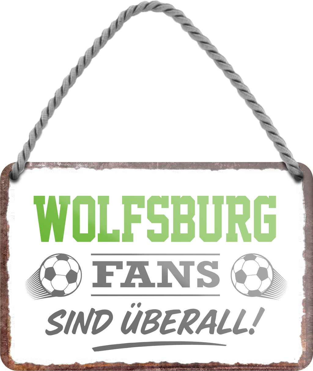 4252024255805		 ''Wolfsburg Fans sind überall!''
Schilderstore24 Blechschilder sind perfekt als Geschenk zu Weihnachten, Geburtstage, Feiern, Partys, Grillabende, Namenstag, Feiertag, Mädelsabend, Hochzeit. Jederzeit stilvoll im Wohnzimmer, Partykeller, Garage, Praxis, Büro, Café, Hauseingang Fußball Mannschaft Verein Bolzen Ball sport liga kicken stadion freizeit