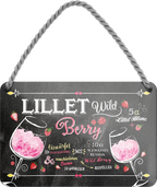 Schilderstore24 Blechschilder sind 4252024255096		 ''Lillet Wild Berry''
perfekt als Geschenk zu Weihnachten, Geburtstage, Feiern, Partys, Grillabende, Namenstag, Feiertag, Mädelsabend, Hochzeit. Jederzeit stilvoll im Wohnzimmer, Partykeller, Garage, Praxis, Büro, Café, Hauseingang Alkohol Cocktail Likör Sekt Getränk Alkohol promille schnaps saufen longdrink