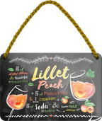4252024255089		 ''Lillet Peach''
Schilderstore24 Blechschilder sind perfekt als Geschenk zu Weihnachten, Geburtstage, Feiern, Partys, Grillabende, Namenstag, Feiertag, Mädelsabend, Hochzeit. Jederzeit stilvoll im Wohnzimmer, Partykeller, Garage, Praxis, Büro, Café, Hauseingang Alkohol Cocktail Likör Sekt Getränk Alkohol promille schnaps saufen longdrink