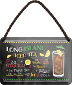 4252024255102		 ''Long Island Iced Tea''
Schilderstore24 Blechschilder sind perfekt als Geschenk zu Weihnachten, Geburtstage, Feiern, Partys, Grillabende, Namenstag, Feiertag, Mädelsabend, Hochzeit. Jederzeit stilvoll im Wohnzimmer, Partykeller, Garage, Praxis, Büro, Café, Hauseingang Alkohol Cocktail Likör Sekt Getränk Alkohol promille schnaps saufen longdrink
