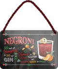 4252024255157		 ''Negroni''
Schilderstore24 Blechschilder sind perfekt als Geschenk zu Weihnachten, Geburtstage, Feiern, Partys, Grillabende, Namenstag, Feiertag, Mädelsabend, Hochzeit. Jederzeit stilvoll im Wohnzimmer, Partykeller, Garage, Praxis, Büro, Café, Hauseingang Alkohol Cocktail Likör Sekt Getränk Alkohol promille schnaps saufen longdrink