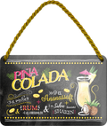 4252024255164		 ''Pina Colada''
Schilderstore24 Blechschilder sind perfekt als Geschenk zu Weihnachten, Geburtstage, Feiern, Partys, Grillabende, Namenstag, Feiertag, Mädelsabend, Hochzeit. Jederzeit stilvoll im Wohnzimmer, Partykeller, Garage, Praxis, Büro, Café, Hauseingang Alkohol Cocktail Likör Sekt Getränk Alkohol promille schnaps saufen longdrink