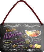 4252024255171		 ''Pornstar Martini''
 Schilderstore24 Blechschilder sind perfekt als Geschenk zu Weihnachten, Geburtstage, Feiern, Partys, Grillabende, Namenstag, Feiertag, Mädelsabend, Hochzeit. Jederzeit stilvoll im Wohnzimmer, Partykeller, Garage, Praxis, Büro, Café, Hauseingang Alkohol Cocktail Likör Sekt Getränk Alkohol promille schnaps saufen longdrink