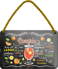 4252024255188		 ''Sangria''
Schilderstore24 Blechschilder sind perfekt als Geschenk zu Weihnachten, Geburtstage, Feiern, Partys, Grillabende, Namenstag, Feiertag, Mädelsabend, Hochzeit. Jederzeit stilvoll im Wohnzimmer, Partykeller, Garage, Praxis, Büro, Café, Hauseingang Alkohol Cocktail Likör Sekt Getränk Alkohol promille schnaps saufen longdrink