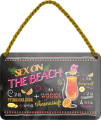 4252024255195		 ''Sex on the Beach''
Schilderstore24 Blechschilder sind perfekt als Geschenk zu Weihnachten, Geburtstage, Feiern, Partys, Grillabende, Namenstag, Feiertag, Mädelsabend, Hochzeit. Jederzeit stilvoll im Wohnzimmer, Partykeller, Garage, Praxis, Büro, Café, Hauseingang Alkohol Cocktail Likör Sekt Getränk Alkohol promille schnaps saufen longdrink