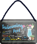 4252024255201		 ''Swimming Pool''
Schilderstore24 Blechschilder sind perfekt als Geschenk zu Weihnachten, Geburtstage, Feiern, Partys, Grillabende, Namenstag, Feiertag, Mädelsabend, Hochzeit. Jederzeit stilvoll im Wohnzimmer, Partykeller, Garage, Praxis, Büro, Café, Hauseingang Alkohol Cocktail Likör Sekt Getränk Alkohol promille schnaps saufen longdrink
