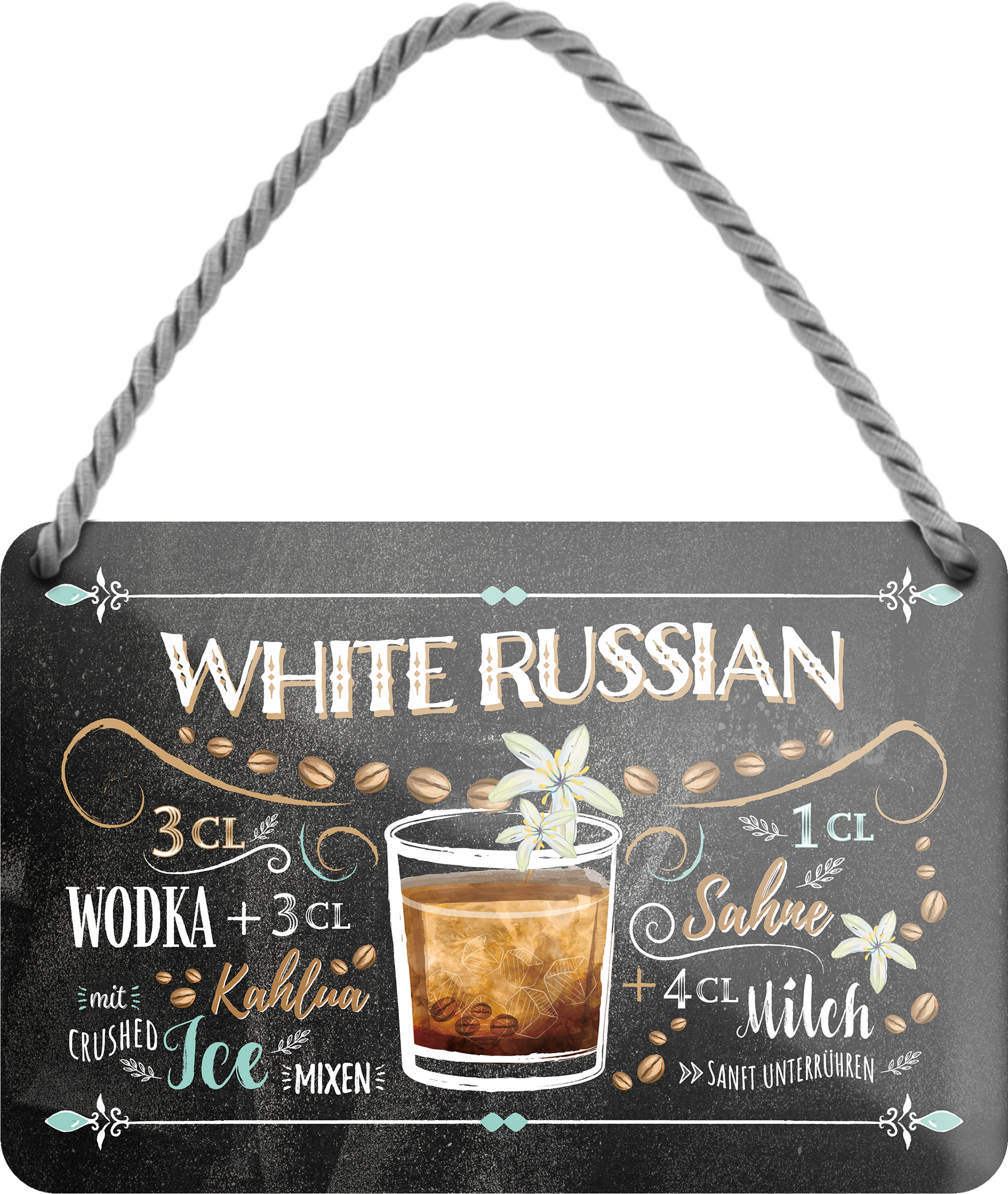 4252024255225		 ''White Russian''
Schilderstore24 Blechschilder sind perfekt als Geschenk zu Weihnachten, Geburtstage, Feiern, Partys, Grillabende, Namenstag, Feiertag, Mädelsabend, Hochzeit. Jederzeit stilvoll im Wohnzimmer, Partykeller, Garage, Praxis, Büro, Café, Hauseingang Alkohol Cocktail Likör Sekt Getränk Alkohol promille schnaps saufen longdrink