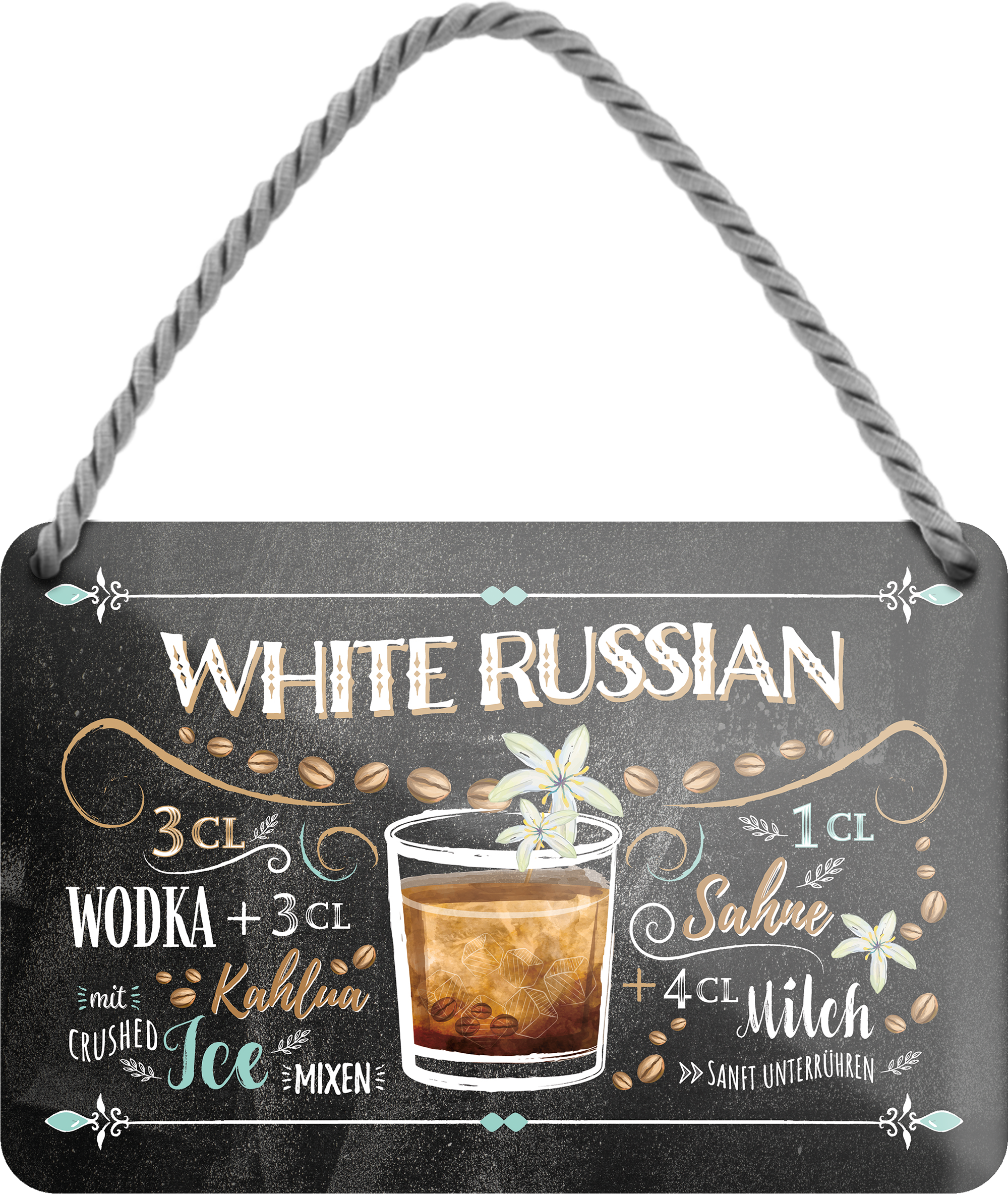 4252024255225		 ''White Russian''
Schilderstore24 Blechschilder sind perfekt als Geschenk zu Weihnachten, Geburtstage, Feiern, Partys, Grillabende, Namenstag, Feiertag, Mädelsabend, Hochzeit. Jederzeit stilvoll im Wohnzimmer, Partykeller, Garage, Praxis, Büro, Café, Hauseingang Alkohol Cocktail Likör Sekt Getränk Alkohol promille schnaps saufen longdrink