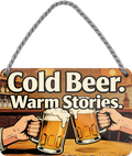 4252024257786		 ''Cold Beer. Warm Stories''
Geschenk Weihnachten, Geburtstage, Feiern, Partys, Grillabende, Namenstag, Feiertag, Mädelsabend, Hochzeit Wohnzimmer, Partykeller, Garage, Praxis, Büro, Café, Hauseingang Alkohol Kasten Bier Saufen Getränk Bier Alkohol schaumkrone promille hopfen