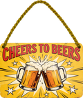 4252024257762		 ''Cheers to Beers''
Geschenk Weihnachten, Geburtstage, Feiern, Partys, Grillabende, Namenstag, Feiertag, Mädelsabend, Hochzeit Wohnzimmer, Partykeller, Garage, Praxis, Büro, Café, Hauseingang Alkohol Kasten Bier Saufen Getränk Bier Alkohol schaumkrone promille hopfen