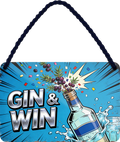 4252024257717		 ''Gin & Win''
Schilderstore24 Blechschilder sind perfekt als Geschenk zu Weihnachten, Geburtstage, Feiern, Partys, Grillabende, Namenstag, Feiertag, Mädelsabend, Hochzeit. Jederzeit stilvoll im Wohnzimmer, Partykeller, Garage, Praxis, Büro, Café, Hauseingang Alkohol Cocktail Bier Sekt Getränk Bier Alkohol schnaps promille tequila   