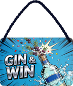 4252024257717		 ''Gin & Win''
Schilderstore24 Blechschilder sind perfekt als Geschenk zu Weihnachten, Geburtstage, Feiern, Partys, Grillabende, Namenstag, Feiertag, Mädelsabend, Hochzeit. Jederzeit stilvoll im Wohnzimmer, Partykeller, Garage, Praxis, Büro, Café, Hauseingang Alkohol Cocktail Bier Sekt Getränk Bier Alkohol schnaps promille tequila   