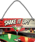 4252024257731		 ''Shake it Up!''
Schilderstore24 Blechschilder sind perfekt als Geschenk zu Weihnachten, Geburtstage, Feiern, Partys, Grillabende, Namenstag, Feiertag, Mädelsabend, Hochzeit. Jederzeit stilvoll im Wohnzimmer, Partykeller, Garage, Praxis, Büro, Café, Hauseingang Alkohol Cocktail Bier Sekt Getränk Bier Alkohol schnaps promille tequila   