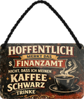 4252024259056		 ''Hoffentlich merkt das Finanzamt nicht Kaffee schwarz (nur Tasse)''
Schilderstore24 Blechschilder sind perfekt als Geschenk zu Weihnachten, Geburtstage, Feiern, Partys, Grillabende, Namenstag, Feiertag, Mädelsabend, Hochzeit. Jederzeit stilvoll im Wohnzimmer, Partykeller, Garage, Praxis, Büro, Café, Hauseingang Lebensmittel Kaffee Kuchen Sucht café coffee kaffeemaschine getränk essen