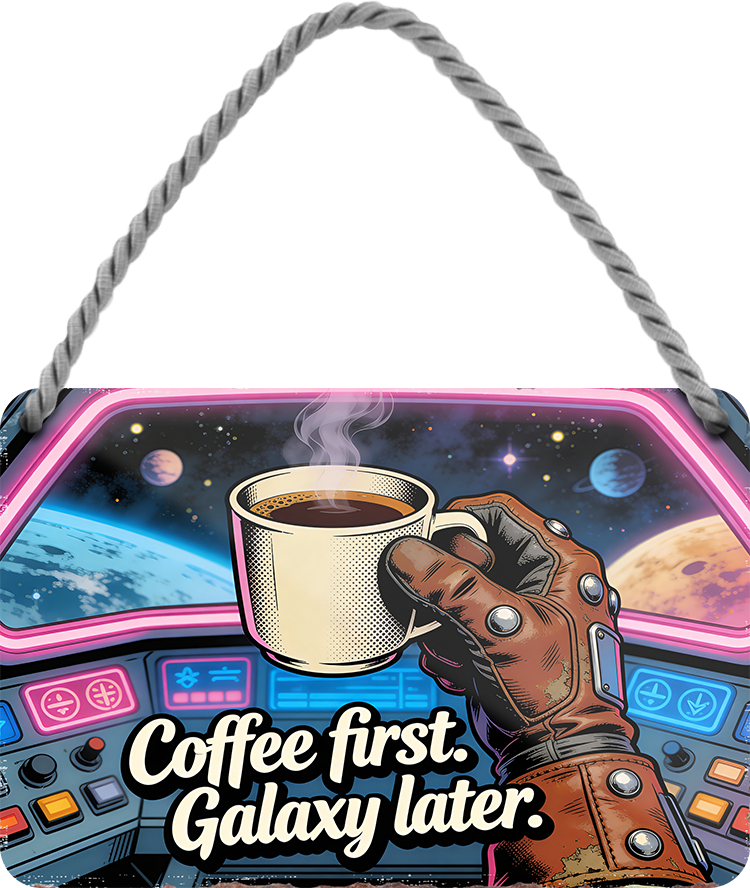 4252024259049		 ''Coffee first. Galaxy later''
Schilderstore24 Blechschilder sind perfekt als Geschenk zu Weihnachten, Geburtstage, Feiern, Partys, Grillabende, Namenstag, Feiertag, Mädelsabend, Hochzeit. Jederzeit stilvoll im Wohnzimmer, Partykeller, Garage, Praxis, Büro, Café, Hauseingang Lebensmittel Kaffee Kuchen Sucht café coffee kaffeemaschine getränk essen