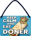 4252024258394		 ''Keep calm an eat Döner''
Schilderstore24 Blechschilder sind perfekt als Geschenk zu Weihnachten, Geburtstage, Feiern, Partys, Grillabende, Partykeller, diät, snack, mahlzei, rezept, wasser Lebensmittel Burger Tee Grill crepes teigware süßigkeit essen grill wurst pommes döner fisch pizza
