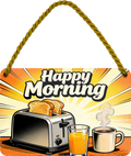 4252024258363		 ''Happy Morning''
Schilderstore24 Blechschilder sind perfekt als Geschenk zu Weihnachten, Geburtstage, Feiern, Partys, Grillabende, Partykeller, diät, snack, mahlzei, rezept, wasser Lebensmittel Burger Tee Grill crepes teigware süßigkeit essen grill wurst pommes döner fisch pizza