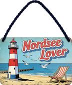4252024259193		 ''Nordsee Lover (strandliege)''
Schilderstore24 Blechschilder sind perfekt als Geschenk zu Weihnachten, Geburtstage, Feiern, Partys, Grillabende, Namenstag, Feiertag, Hochzeit. Jederzeit stilvoll im Wohnzimmer, Partykeller, Garage, Praxis, Büro, nordsee, ostsee Meer Urlaub Sommer Sandstrand see wasser strand sand salzwasser ferien