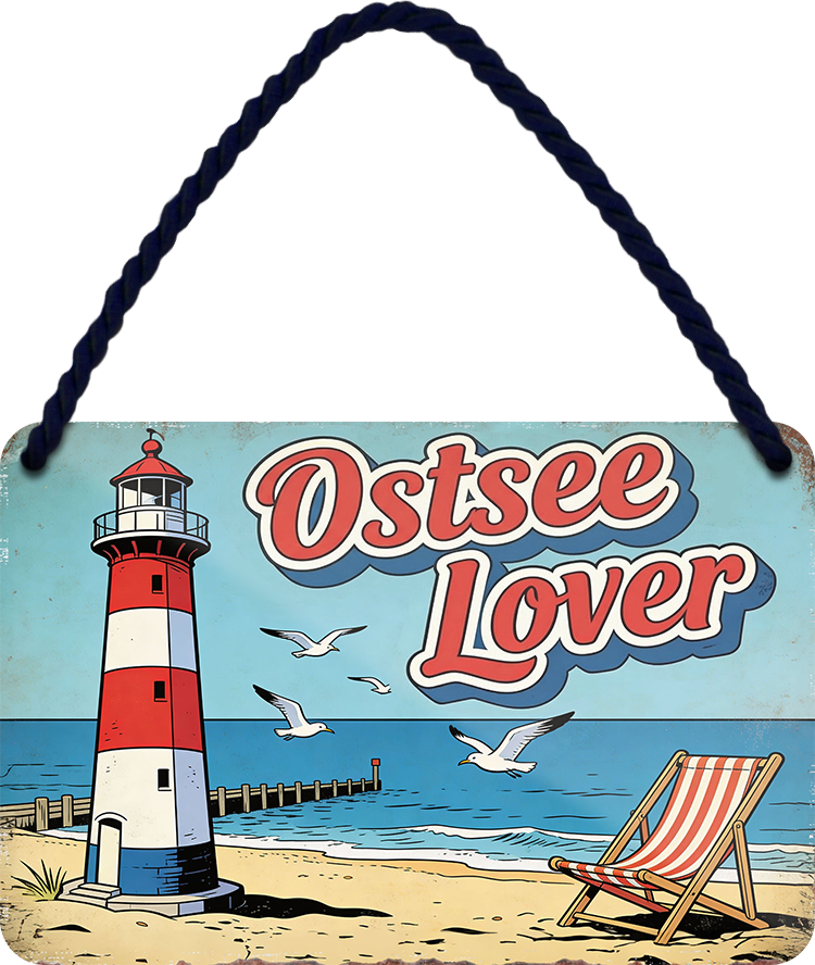 4252024259216		 ''Ostsee Lover (strandliege)''
Schilderstore24 Blechschilder sind perfekt als Geschenk zu Weihnachten, Geburtstage, Feiern, Partys, Grillabende, Namenstag, Feiertag, Hochzeit. Jederzeit stilvoll im Wohnzimmer, Partykeller, Garage, Praxis, Büro, nordsee, ostsee Meer Urlaub Sommer Sandstrand see wasser strand sand salzwasser ferien