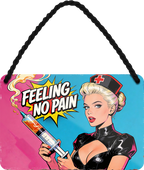 4252024259346		 ''Feeling no Pain''
Schilderstore24 Blechschilder sind perfekt als Geschenk zu Weihnachten, Geburtstage, Feiern, Partys, Grillabende, Namenstag, Feiertag, Mädelsabend, Hochzeit. Jederzeit stilvoll im Wohnzimmer, Partykeller, Garage, Praxis, Büro, Café, Hauseingang Sex Anzüglich Zweideutig Romantik Brüste sinnlich schnulzig romantisch versaut pinup