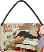 4252024259360		 ''Play it again, Sam''
Schilderstore24 Blechschilder sind perfekt als Geschenk zu Weihnachten, Geburtstage, Feiern, Partys, Grillabende, Namenstag, Feiertag, Mädelsabend, Hochzeit. Jederzeit stilvoll im Wohnzimmer, Partykeller, Garage, Praxis, Büro, Café, Hauseingang Sex Anzüglich Zweideutig Romantik Brüste sinnlich schnulzig romantisch versaut pinup