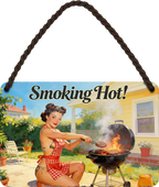 4252024258493		 ''Smoking Hot''
Schilderstore24 Blechschilder sind perfekt als Geschenk zu Weihnachten, Geburtstage, Feiern, Partys, Grillabende, Partykeller, diät, snack, mahlzei, rezept, wasser Lebensmittel Burger Tee Grill crepes teigware süßigkeit essen grill wurst pommes döner fisch pizza