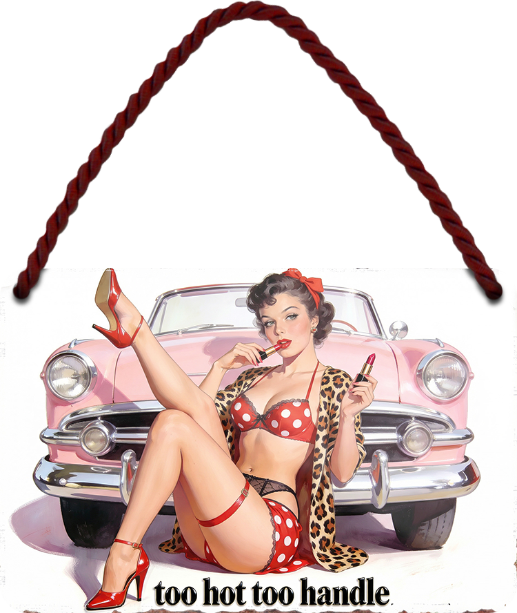 4252024259384		 ''too hot to handle''
Schilderstore24 Blechschilder sind perfekt als Geschenk zu Weihnachten, Geburtstage, Feiern, Partys, Grillabende, Namenstag, Feiertag, Mädelsabend, Hochzeit. Jederzeit stilvoll im Wohnzimmer, Partykeller, Garage, Praxis, Büro, Café, Hauseingang Sex Anzüglich Zweideutig Romantik Brüste sinnlich schnulzig romantisch versaut pinup