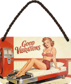 4252024258660		 ''Good Vibrations''
Schilderstore24 Blechschilder sind perfekt als Geschenk zu Weihnachten, Geburtstage, Feiern, Partys, Grillabende, Namenstag, Feiertag, Mädelsabend, Hochzeit. Jederzeit stilvoll im Wohnzimmer, Partykeller, Garage, Praxis, Büro, Café, Hauseingang crossfit Hobby bodybuilding fitnesstrainer fitness freizeit sport aktivitäten