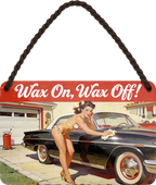 4252024259674		 ''Wax On, Wax Off''
Schilderstore24 Blechschilder sind perfekt als Geschenk zu Weihnachten, Geburtstage, Feiern, Partys, Grillabende, Namenstag, Feiertag, Mädelsabend, Hochzeit. Jederzeit stilvoll im Wohnzimmer, Partykeller, Garage, biker, zitat, route, highway Mechaniker Auto Motorrad Werkstatt auto lkw brummi tüfteln schrauber