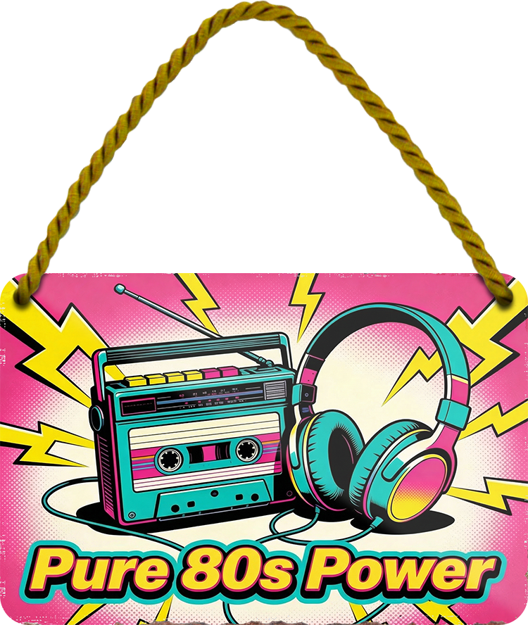 4252024259230		 ''Pure 80s Power''
Schilderstore24 Blechschilder sind perfekt als Geschenk zu Weihnachten, Geburtstage, Feiern, Partys, Grillabende, Namenstag, Feiertag, Mädelsabend, Hochzeit. Jederzeit stilvoll im Wohnzimmer, Partykeller, Garage, Praxis, Büro, musik, Hauseingang gesang Metall Rock Pop Klassik singen metall rock lieder melodie instrumente