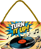 4252024259247		 ''Turn it up''
Schilderstore24 Blechschilder sind perfekt als Geschenk zu Weihnachten, Geburtstage, Feiern, Partys, Grillabende, Namenstag, Feiertag, Mädelsabend, Hochzeit. Jederzeit stilvoll im Wohnzimmer, Partykeller, Garage, Praxis, Büro, musik, Hauseingang gesang Metall Rock Pop Klassik singen metall rock lieder melodie instrumente