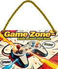 4252024258752		 ''Game Zone''
 Jederzeit stilvoll im Wohnzimmer, Partykeller, Garage, Praxis, Büro, Café, Hauseingang Freizeit PC Konsole Games Aktivitäten spiele zocken daddeln hobby technik