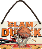 4252024258691		 ''Slam Dunk''
Schilderstore24 Blechschilder sind perfekt als Geschenk zu Weihnachten, Geburtstage, Feiern, Partys, Grillabende, Namenstag, Feiertag, Mädelsabend, Hochzeit. Jederzeit stilvoll im Wohnzimmer, Partykeller, Garage, Praxis, Büro, Café, Hauseingang crossfit Hobby bodybuilding fitnesstrainer fitness freizeit sport aktivitäten