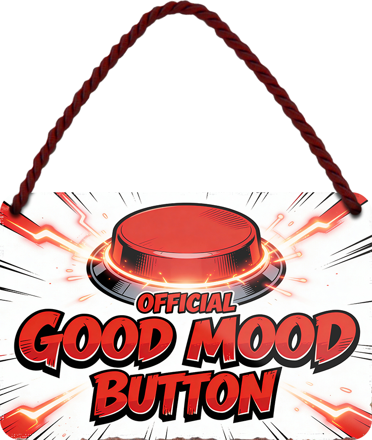 4252024259131		 ''Official Good Mood Button''
Schilderstore24 Blechschilder sind perfekt als Geschenk zu Weihnachten, Geburtstage, Feiern, Partys , Hochzeit. Jederzeit stilvoll im Wohnzimmer, Partykeller, Garage, zitat Philosophie, liebe Weisheiten Leben Sprichwörter Tipp wahrheit sprichwort tiefsinnig ratschlag