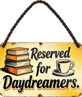 4252024259148		 ''Reserved for Daydreamers''
Schilderstore24 Blechschilder sind perfekt als Geschenk zu Weihnachten, Geburtstage, Feiern, Partys , Hochzeit. Jederzeit stilvoll im Wohnzimmer, Partykeller, Garage, zitat Philosophie, liebe Weisheiten Leben Sprichwörter Tipp wahrheit sprichwort tiefsinnig ratschlag