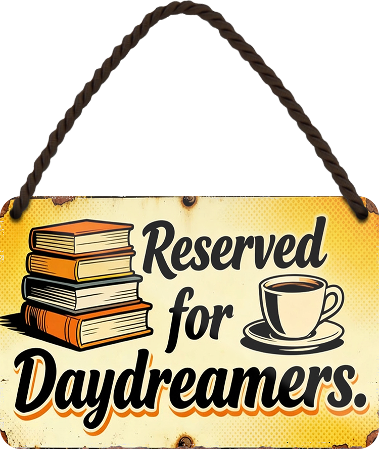 4252024259148		 ''Reserved for Daydreamers''
Schilderstore24 Blechschilder sind perfekt als Geschenk zu Weihnachten, Geburtstage, Feiern, Partys , Hochzeit. Jederzeit stilvoll im Wohnzimmer, Partykeller, Garage, zitat Philosophie, liebe Weisheiten Leben Sprichwörter Tipp wahrheit sprichwort tiefsinnig ratschlag