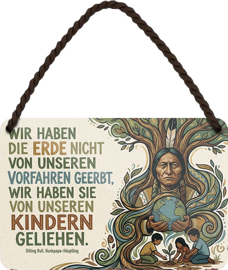 4252024259162		 ''Wir haben die Erde nicht geerbt (baum)''
Schilderstore24 Blechschilder sind perfekt als Geschenk zu Weihnachten, Geburtstage, Feiern, Partys , Hochzeit. Jederzeit stilvoll im Wohnzimmer, Partykeller, Garage, zitat Philosophie, liebe Weisheiten Leben Sprichwörter Tipp wahrheit sprichwort tiefsinnig ratschlag