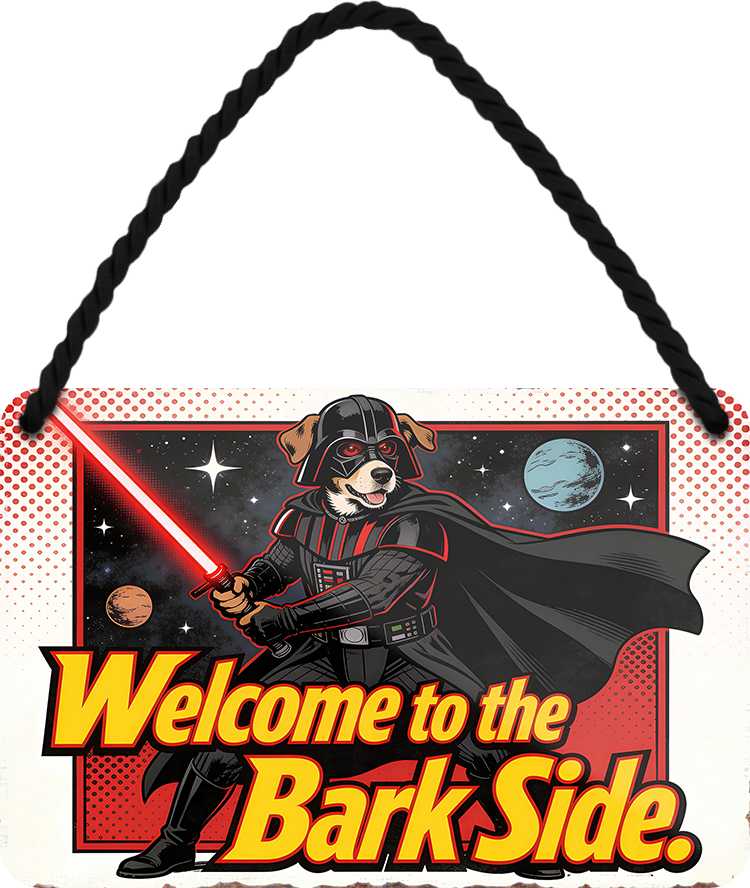 4252024259025		 ''Welcome to the Bark Side''
Schilderstore24 Blechschilder sind perfekt als Geschenk zu Weihnachten, Geburtstage, Feiern, Partys, Grillabende, Namenstag, Feiertag, Mädelsabend, Hochzeit Wohnzimmer, Partykeller, Garage, welpe, dogge, kater, kätzchen Haustier Tier Freund knuddelig Zuhause Katze Hund Hamster Meerschwein haustiere