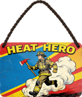 4252024258622		 ''Heat Hero''
Schilderstore24 Blechschilder sind perfekt als Geschenk zu Weihnachten, Geburtstage, Feiern, Partys, Grillabende, Namenstag, Feiertag, Mädelsabend, Hochzeit. Jederzeit stilvoll im Wohnzimmer, Partykeller, Garage, Praxis, Büro, Café, Hauseingang Feuerwehr Feuer Brand Schutz Rettung freiwillige Alarm rettungsdienst hilfe feuer