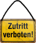 4252024259001		 ''Zutritt verboten''
Schilderstore24 Blechschilder sind perfekt als Geschenk zu Weihnachten, Geburtstage, Feiern, Partys, Grillabende, Namenstag, Feiertag, Mädelsabend, Hochzeit. Jederzeit stilvoll im Wohnzimmer, Partykeller, Garage, Praxis, Büro, Café, Hauseingang Garten Haushalt Heim Zuhause Gartenarbeit Hausarbeit Zuhause Blumen