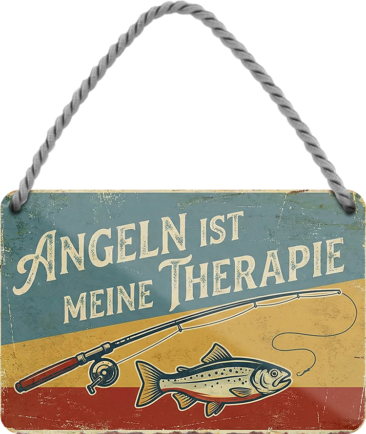 4252024257847		 ''Angeln ist meine Therapie''

Geschenk Weihnachten, Geburtstage, Feiern, Partys, Grillabende, Namenstag, Feiertag, Mädelsabend, Hochzeit Wohnzimmer, Partykeller, Garage, Praxis, Büro, Café, Hauseingang Angeln Fischen Meerestier Bootsausflug see meer fisch wasser angeln fischen