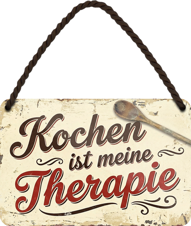 4252024258400		 ''Kochen ist meine Therapie''
Schilderstore24 Blechschilder sind perfekt als Geschenk zu Weihnachten, Geburtstage, Feiern, Partys, Grillabende, Partykeller, diät, snack, mahlzei, rezept, wasser Lebensmittel Burger Tee Grill crepes teigware süßigkeit essen grill wurst pommes döner fisch pizza